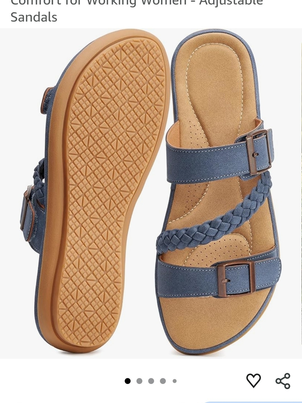 Aomigoct Sandals for Women Comfortable Walking: 5mm EVA Cushioned Midsole for Lo